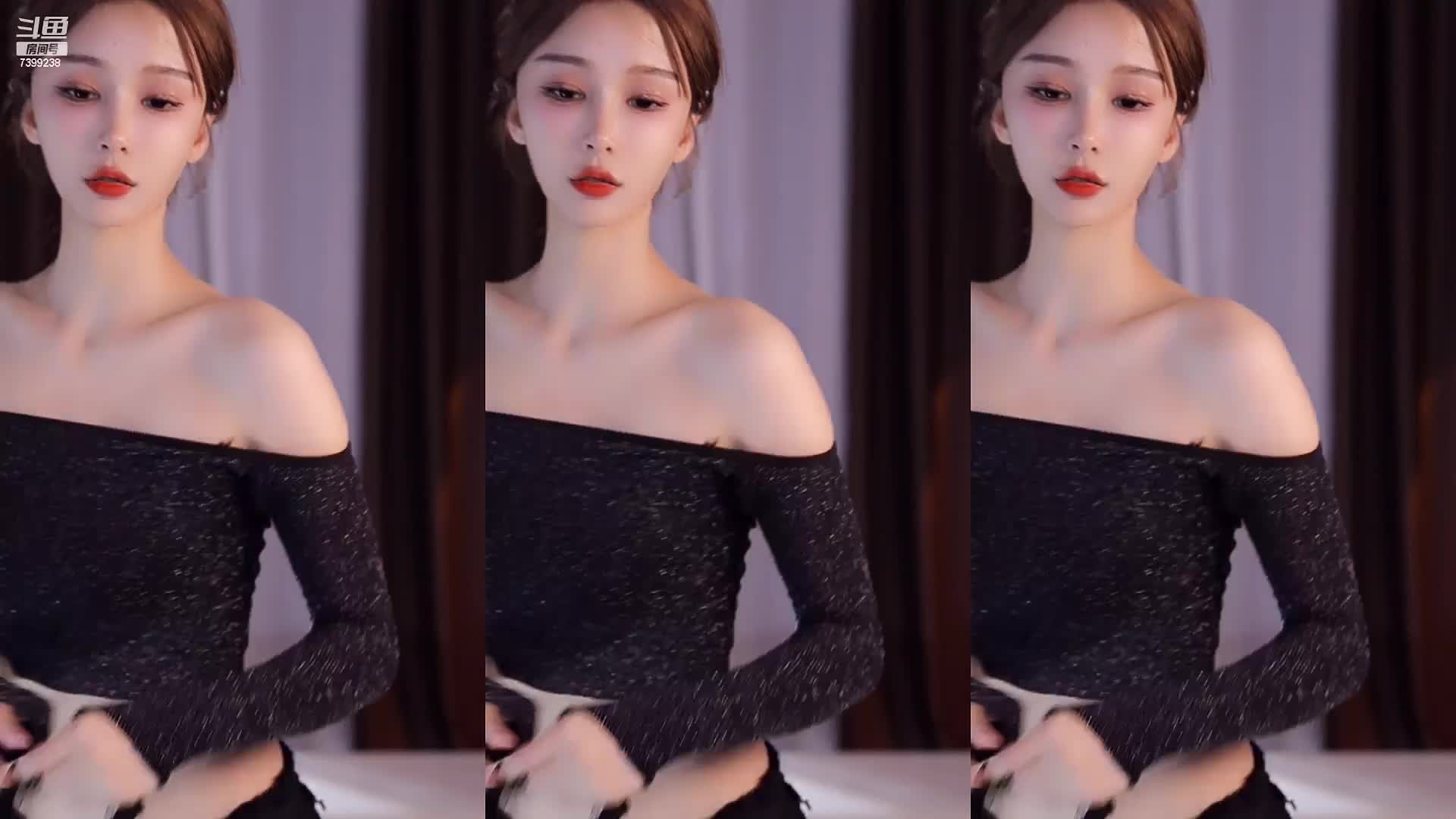 斗鱼主播【Rose肉阿】高价定制 情趣丁字疯狂揉胸欢音坐莲 漏毛艳舞【100V】 (12)