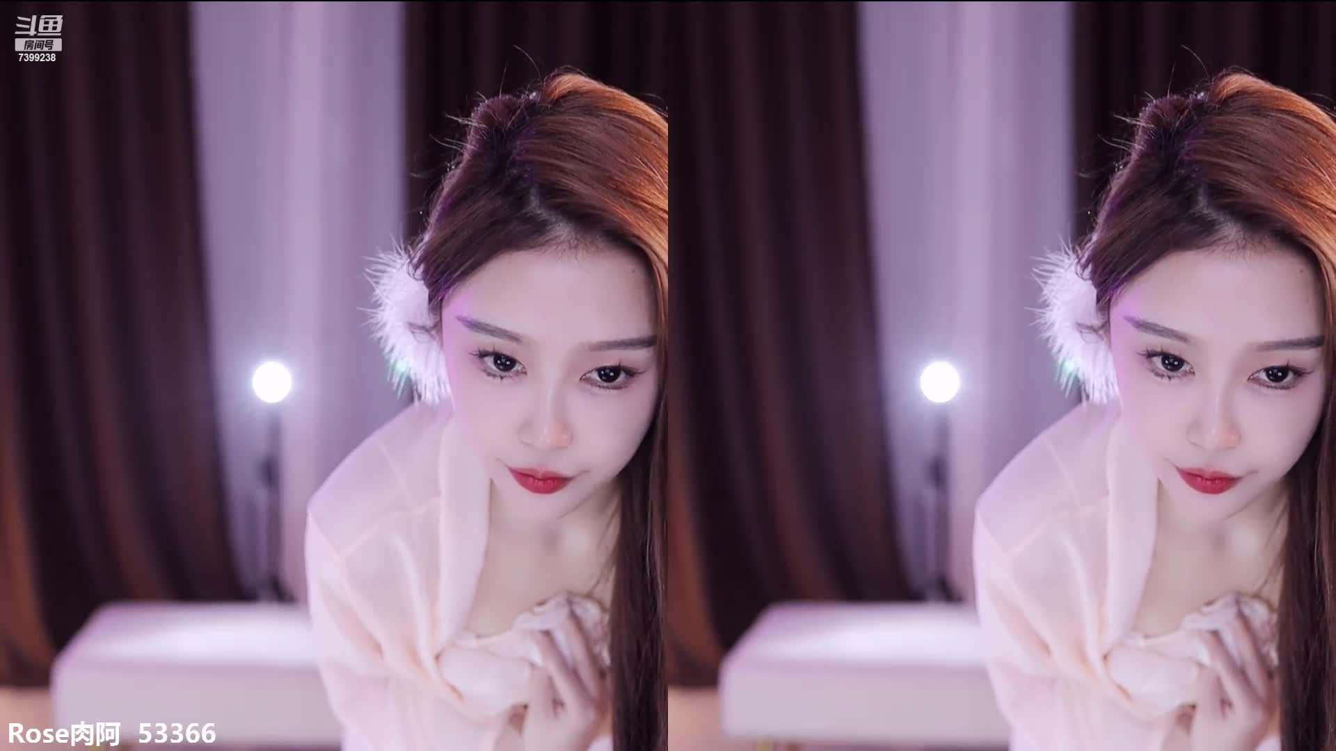斗鱼主播【Rose肉阿】高价定制 情趣丁字疯狂揉胸欢音坐莲 漏毛艳舞【100V】 (37)