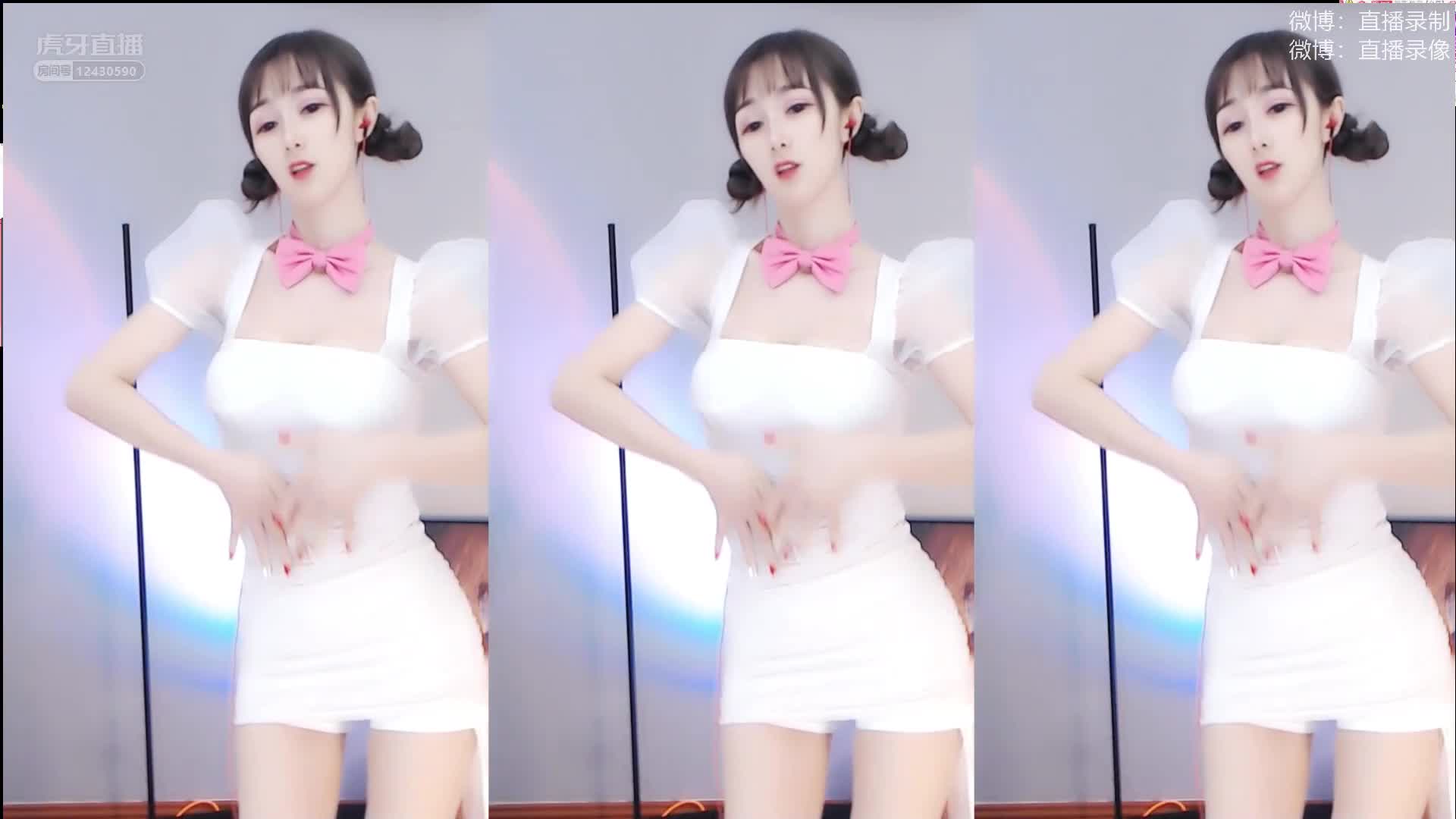 绝品大骚鸡！虎牙（朴允星）热舞录制视频 漏逼漏奶福利订制视频【49V】 (25)