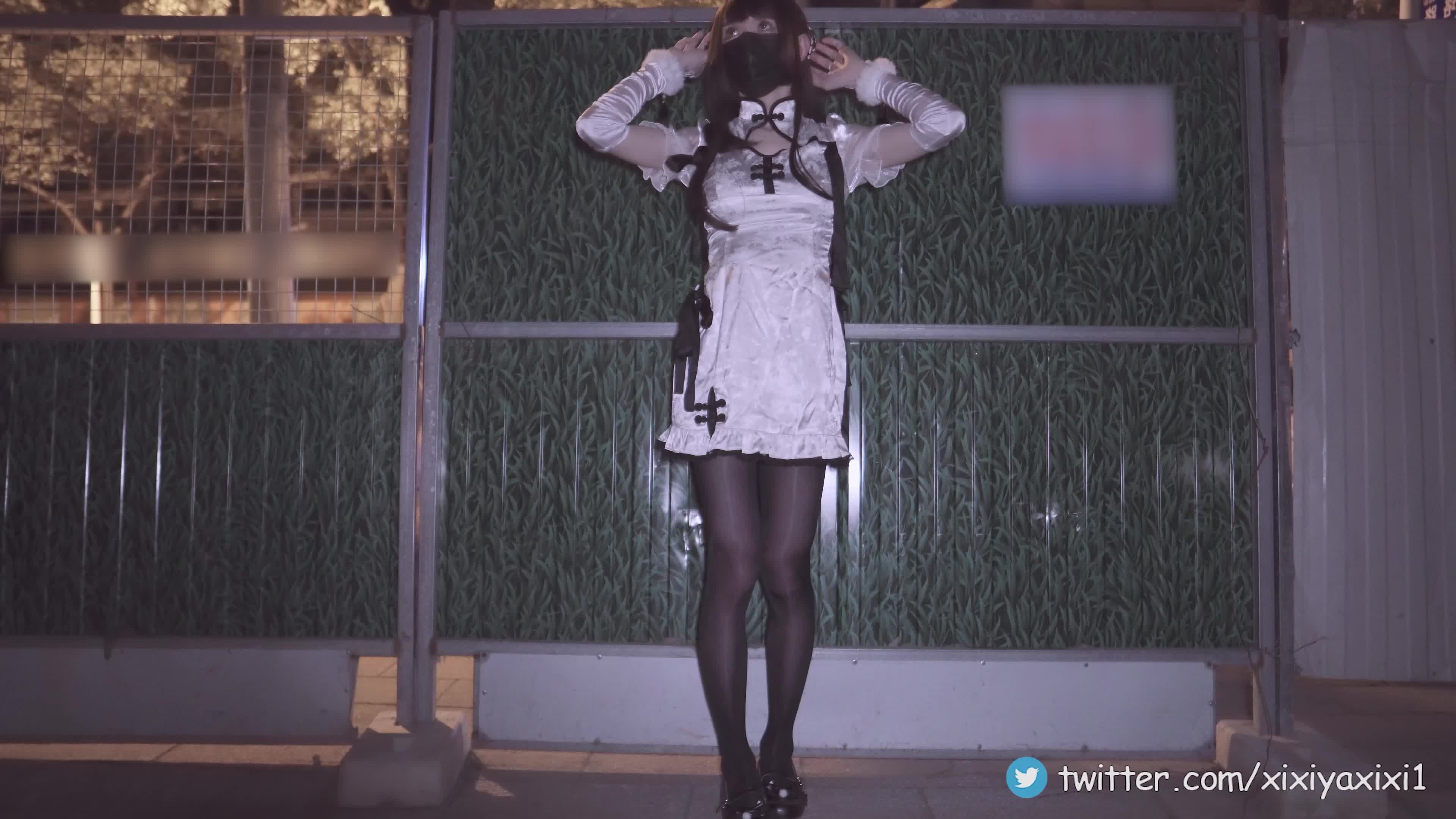 国产伪娘曦曦户外COS露出自拍【61V】 (61)