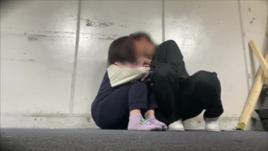 0051 - A couple having sex in an empty warehouse that no one is using. She is holding back her moaning (6451c28a3c2d2)