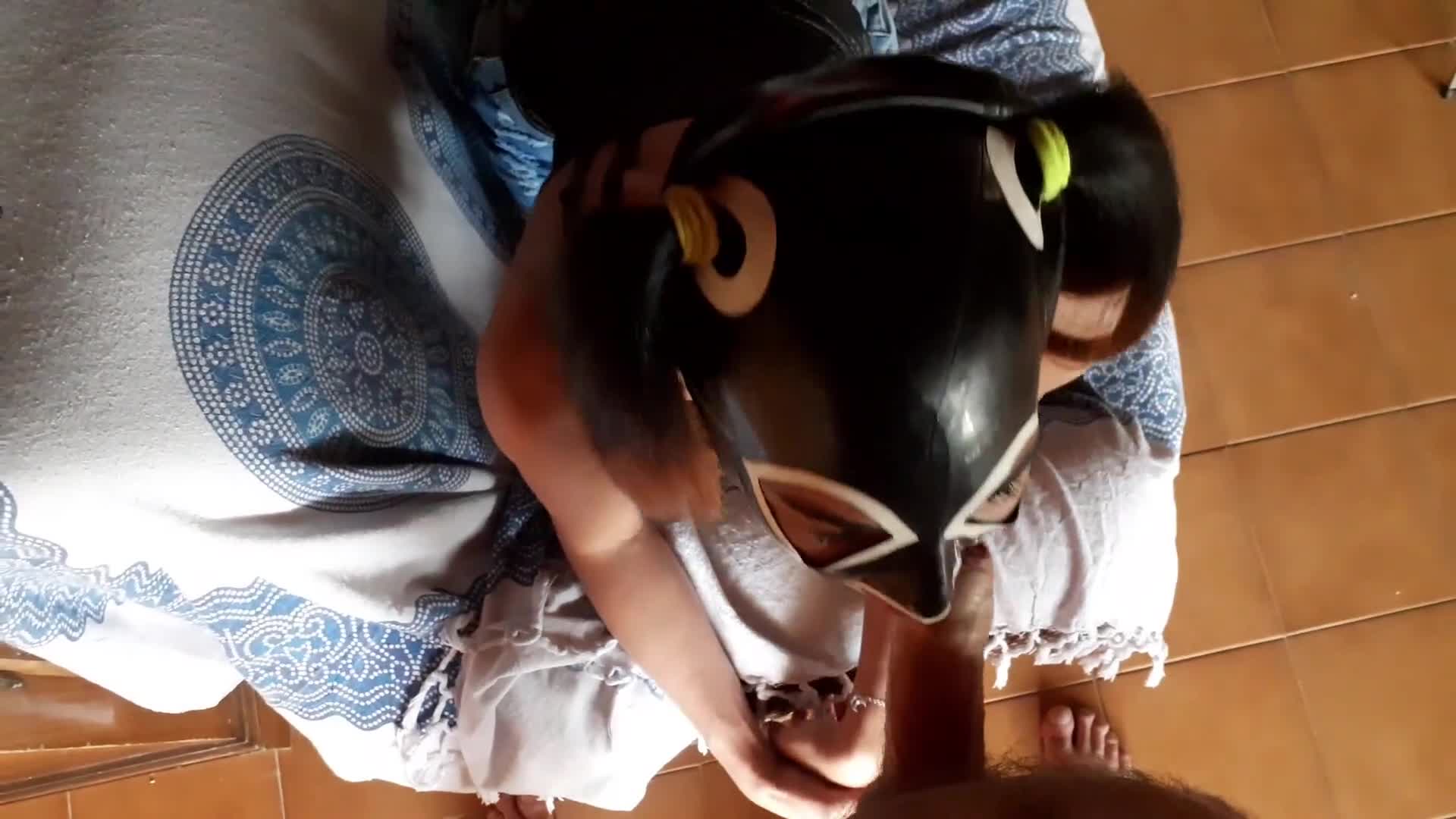 0073 - Laura is wearing miniskirt and high heels rough deepthroat on a sofa POV (ph610d02a99512d)