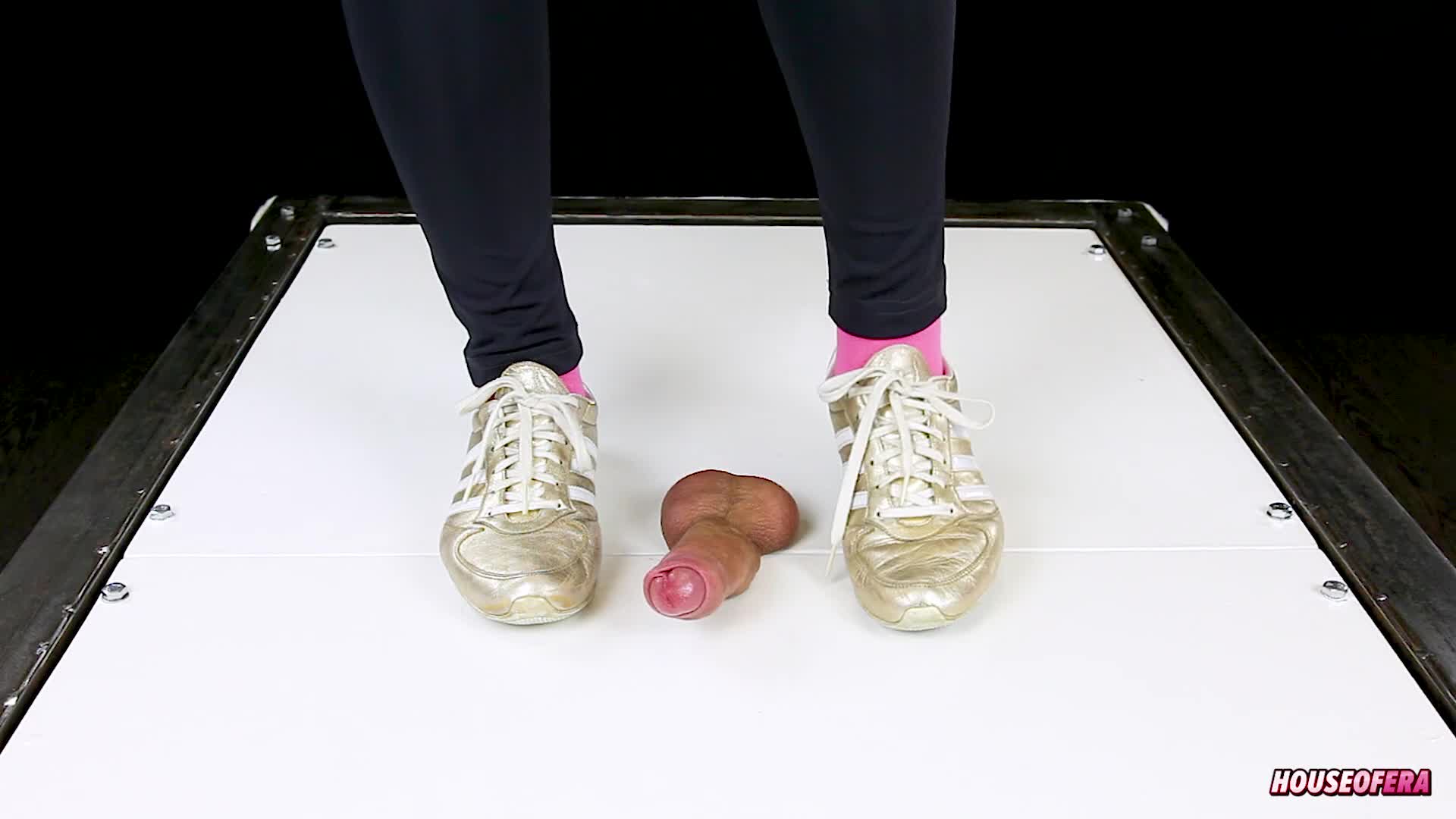 0232 - Sneakers and socks cock trampling bootjob sockjob cockbox cocktable CBT POV (ph5cbc4e340ca62)