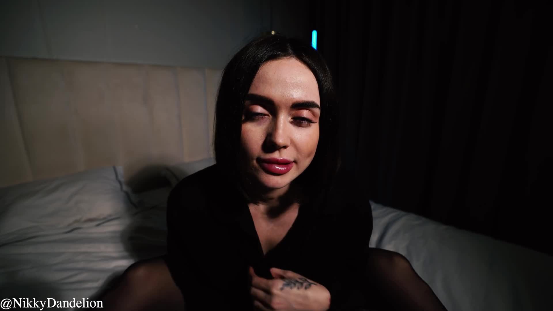 BIG TITS IN OIL - Sexy babe sucks and rides cock in torn pantyhose (cum on ass) (64f2dd42bb004)