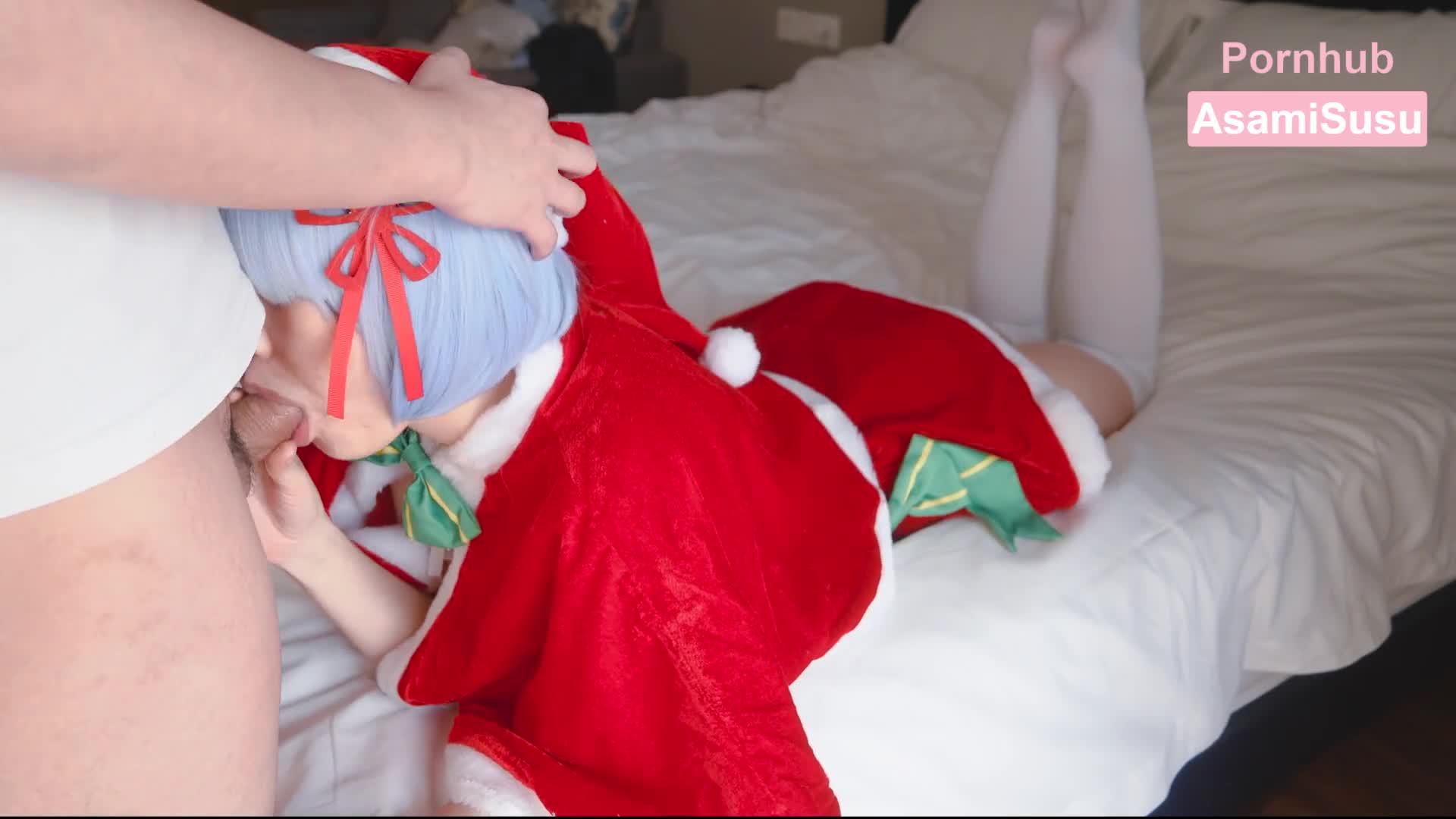 Cosplay圣诞蕾姆 口交各种姿势做爱 圣诞礼物Rem-Chinese Gril -AsamiSusu