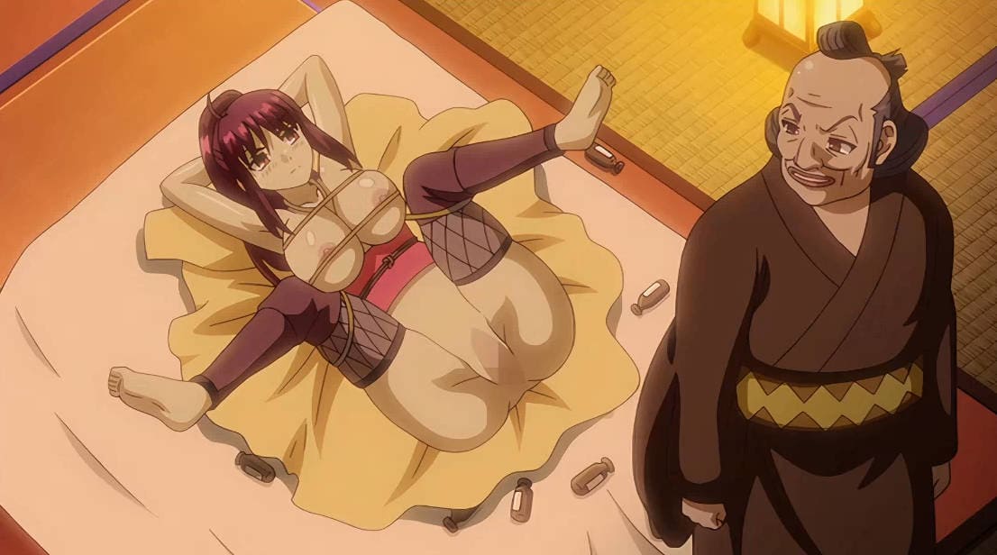 鈴木みら乃くノ一○○伝_紫陽花_第二話_悪徳商人、越後屋_白濁に咲くは悪の華_chsch